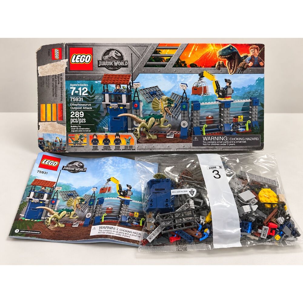 LEGO Jurassic World #75931 – Dilophosaurus Outpost Attack – 100% COMPLETE